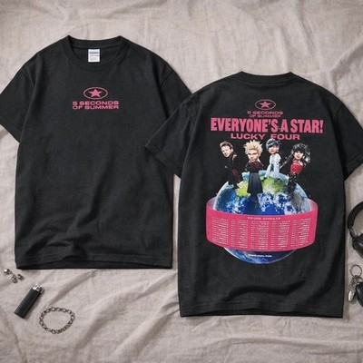 5 SECONDS OF SUMMER Everyone's A Star World Tour 2026 T-shirt | eBay