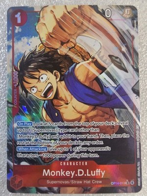 OP14-013 Monkey.D.Luffy Alt Art One Piece Card | eBay
