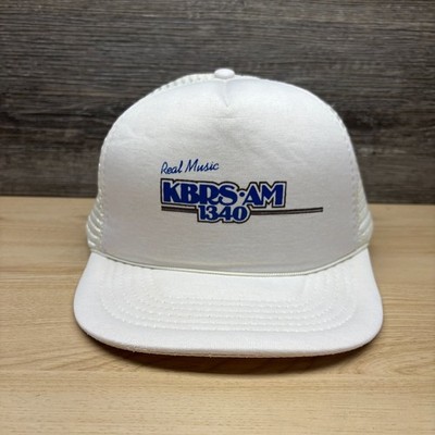 Vintage KBRS AM 1340 Hat Cap Snap Back White Radio Station Promo