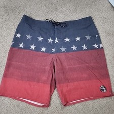 July 4th Usa Flag Edition Hurley Phantom Board Shorts - Men  s Size 38 B2 