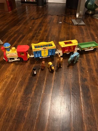 Vintage Fisher Price Little People Circus Train #991 4 Car Version