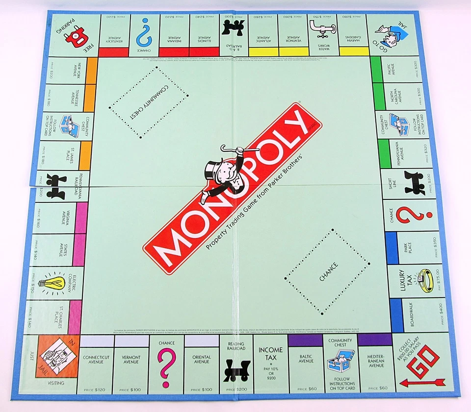 Monopoly American Version Property Trading Board Game Parker Brothers 1999 - Image 2 of 4