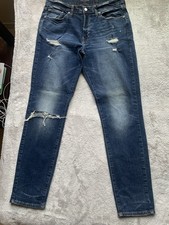 Lucky Jeans Blue Denim Men  s 31/32 Distressed Medium Wash Vintage