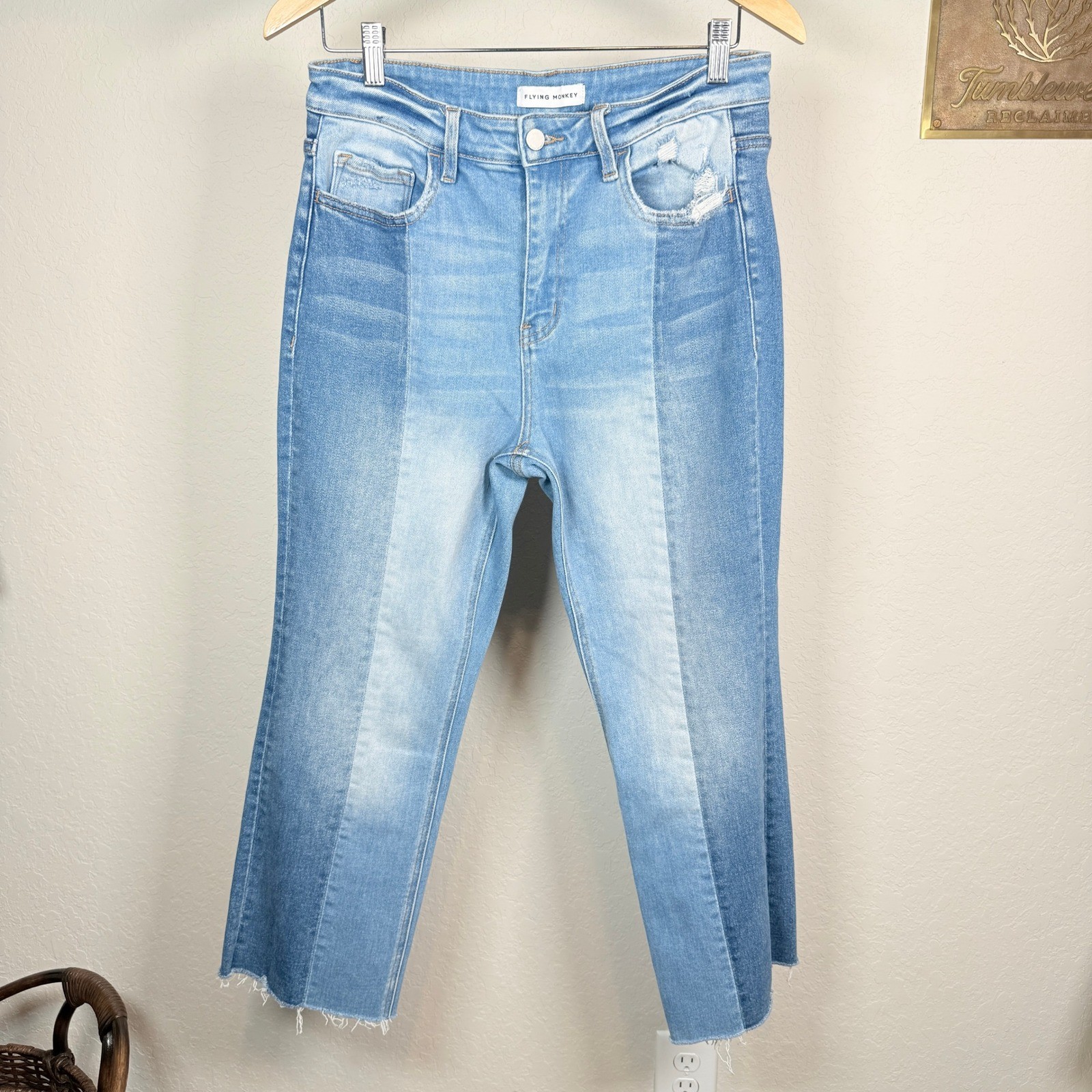 Flying Monkey Womens Two Tone Patchwork Straight … - image 2