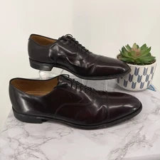 Johnston & Murphy Melton Cap Toe Mens Burgundy Leather Oxford Dress Shoe 15 B/AA