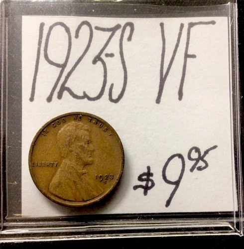 1923 S Lincoln Wheat Cent VF! ENN Coins