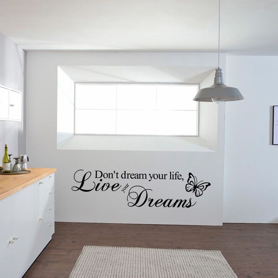 Don't Wall Decal Removable DIY Quotes Wall Vinyl Stickers | eBay UK