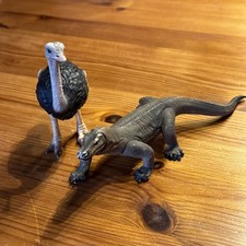 Schleich Komodowaran 14166 Rarität Selten 1999 + 14325 Strauß