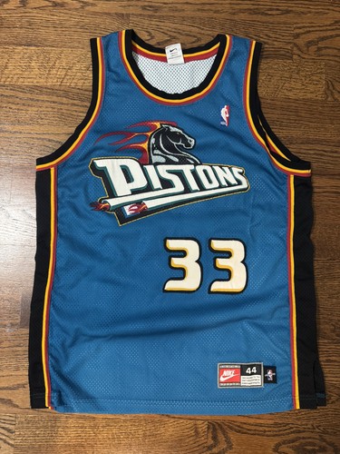 Nike Detroit Pistons Authentic Jersey Grant Hill Vintage Nba Sz 44 Large 