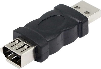 USB 2.0 A Male to Firewire IEEE 1394 6P Female Adaptor Converter Connector F/M
