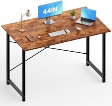 44 Inch Home Office Desk, Small Computer Work Table with X-Shaped