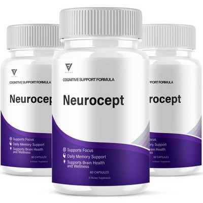 (3 Pack) Neurocept Brain Supplement, Neuro Cept Memory Capsules (180 Capsules)