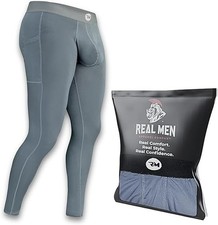 Real Men Bulge Enhancing Nylon Compression Tights Base Layer 3XL - B Pouch