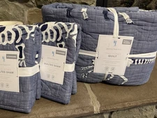 Pottery barn kids Dino bones quilt and two Pillow shams Full/queen New