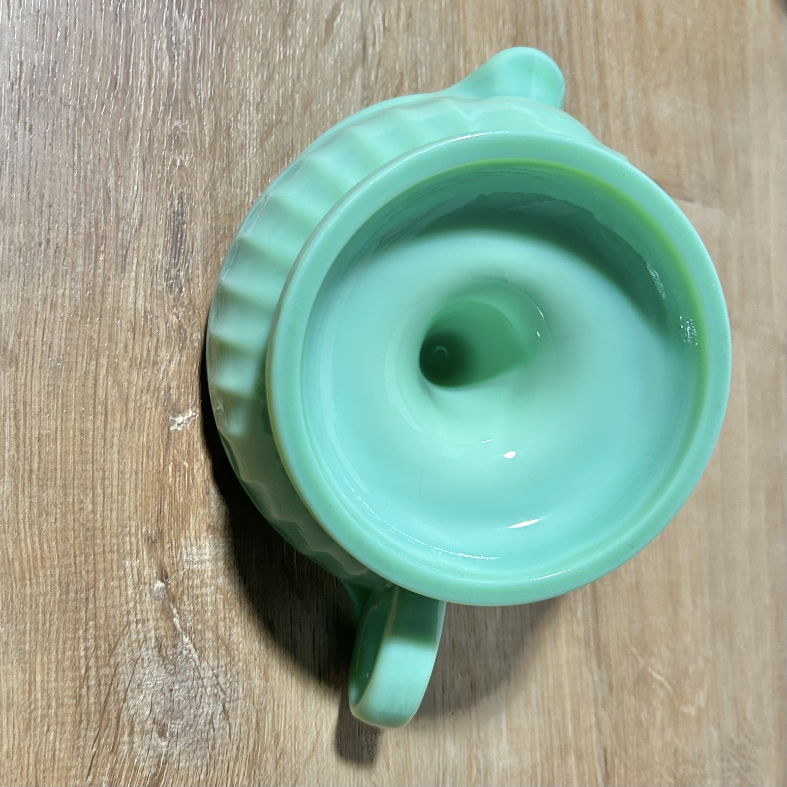 Tablecraft Jadeite Juicer Reamer NWT Lemon Orange Citrus w/ Handle Glass