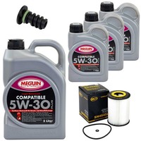 MotoröL Filter Set 5W-30 Plus Meguin 8 Liter + Schraube FüR Mercedes S-Klasse