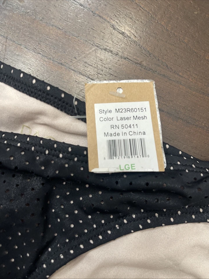 Rachel Rachel Roy 黑色激光网眼比基尼下装,尺寸 L 168 — 第 3/4 张图片
