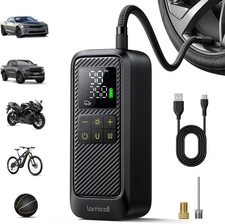 Tire Inflator Portable Air Compressor - Lamicall [5X Faster] [150 PSI] [Recharge