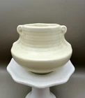 Shawnee Pottery Mini Vase 2” Ivory Ribbed Vintage Collectible Ceramic USA