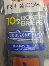 Fruit Of The Loom Boys' Bonus Pack 10 Boxer Briefs Colors Vary Size Small