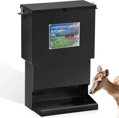 Heavy Duty 50Lbs Deer Feeder - Weatherproof Automatic Protein & Corn Dispenser