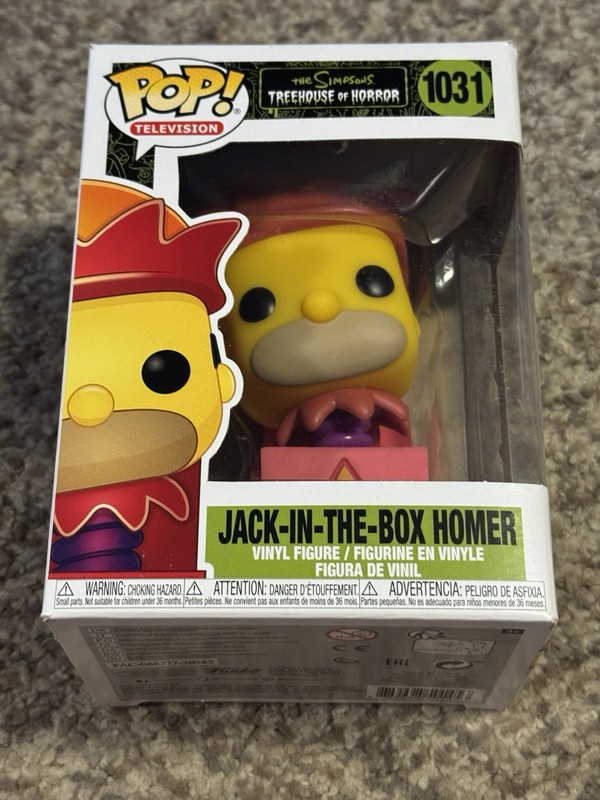 Funko: Simpsons: Jack In The Box Homer #1031 ~ Treehouse of Horror & Protector