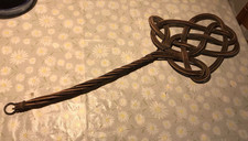 Vintage Rustic Rug/Carpet Beater, handwoven Rattan, Believed  made 1940s-1950s