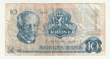 Norwegen: 10 Kronen (Kroner) 1977  Fridtjof Nansen (1861&ndash;1930)