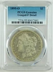 1895-O $1 Morgan Silver Dollar PCGS F Fine Details-Gouged Circulated Coin C4822