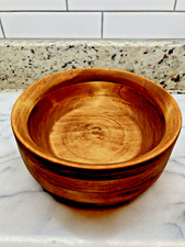 Vintage Genuine Hand Turned Elm Wood Bowl