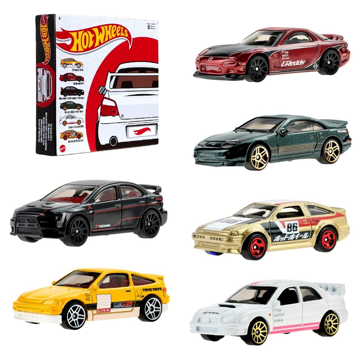 Hot Wheels ミニカーセット Japan Cars 50台 Hot Wheels Collectible Die-Cast Toy Cars, 1:64 Scale Set of