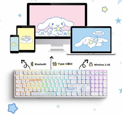 Akko Cinnamoroll 5108B Plus RGB PBT Mechanical Keyboard Mouse 108Keys 3 models - Picture 3 of 15
