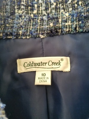 Coldwater Creek women 10 tweed blazer jacket career - Picture 5 of 6