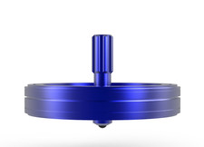 USS NIMITZ  Metal Spinning Top  Ocean Blue