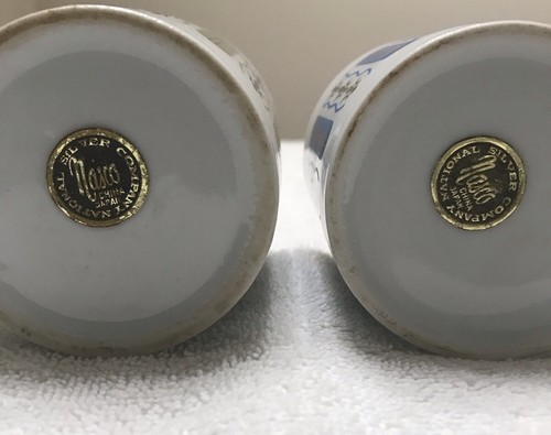 Vintage Nasco Retro Coffee Mugs Atomic Style Fleur de Lis Cups - Picture 3 of 4
