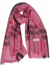  Lady Women Blanket Oversized Tartan Scarf Wrap Shawl Plaid Cozy Pashmina, Pink