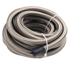 Fuel Oil Gas Hose Line 6AN 8AN 10AN CPE Stainless Steel Braided 10FT 20FT Silver