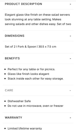 🫖BRAND NEW TUPPERWARE CLEAR PLASTIC SALAD SERVERS FORK AND SPOON - Picture 3 of 4