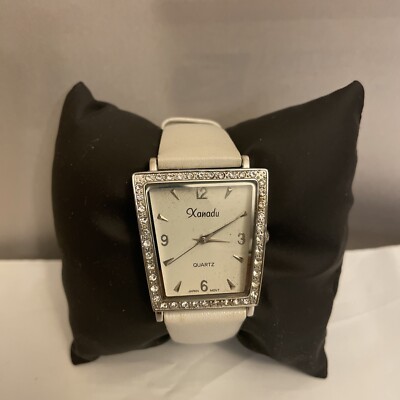 Vintage Xanadu Silver Watch Vintage Xanadu Ladies Quartz Watch 21mm Silver Tone Crystal  main image 3