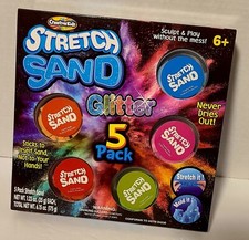 CreativeKids Stretch Sand Glitter 5 Pack Never Dries Out Play Without the Mess