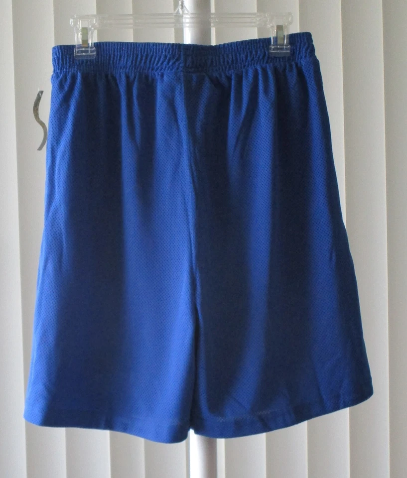 Gold's Gym Shorts Pockets Mesh Lined Elastic Waist Drawstring Blue Medium - Image 2 of 3