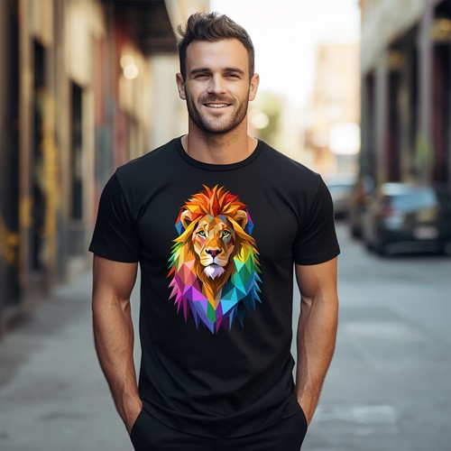 Lustiges T-Shirt Pride_50 Roaring Lion Head - Entfessle Your Inner Beast mit Stil! 10 - Bild 9 von 46