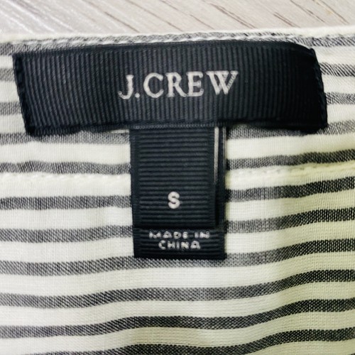 J. Crew Tunic Top Womens S Embroidered Cap Sleeves V-Neck Striped Lightweight - Picture 12 of 13