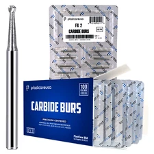 100 FG 2 Round Carbide Dental Burs High Speed Handpiece Friction Grip Drill Bits