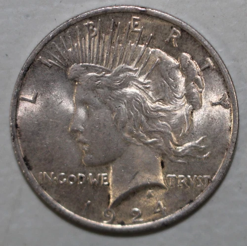 1924 PEACE DOLLAR TOP50 BROKEN WING VAM 5A EARLY DIE UNCIRCULATED BU