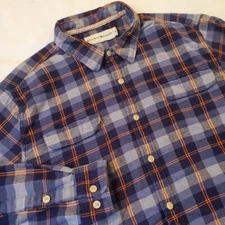 The Normal Brand Connor Regular Fit Plaid Flannel Button Up Shirt Men's Size XL