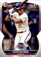 2023 BOWMAN DRAFT 1ST BASE PAPER PROSPECT BD2 DEVIN SALTIBAN PHILLIES RC