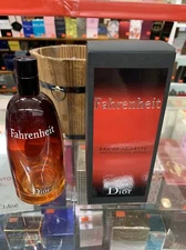 "EMPTY BOTTLE” Fahrenheit Christian Dior, 6.8 OZ No Spray Top For Decoration