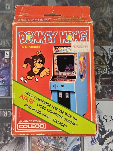 Donkey Kong Atari 2600 1982 Coleco Nintendo Cib Complete Illustrated Box RARE