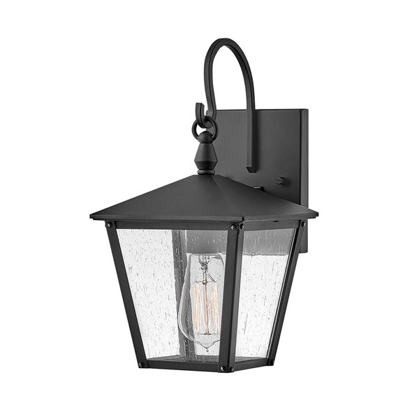 Wandlaterne AußEnleuchte Wandlampe Glas Messing Alu Schwarz Balkonleuchte E27-image